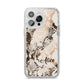 Custom Snakeskin iPhone 14 Pro Max Glitter Tough Case Silver
