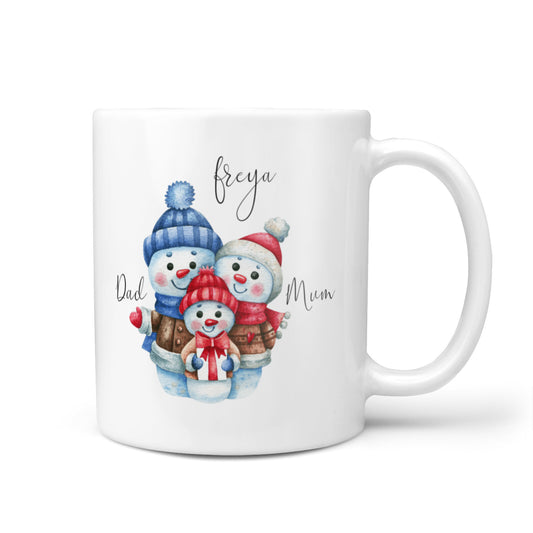 Custom Snowman Family 10oz Mug