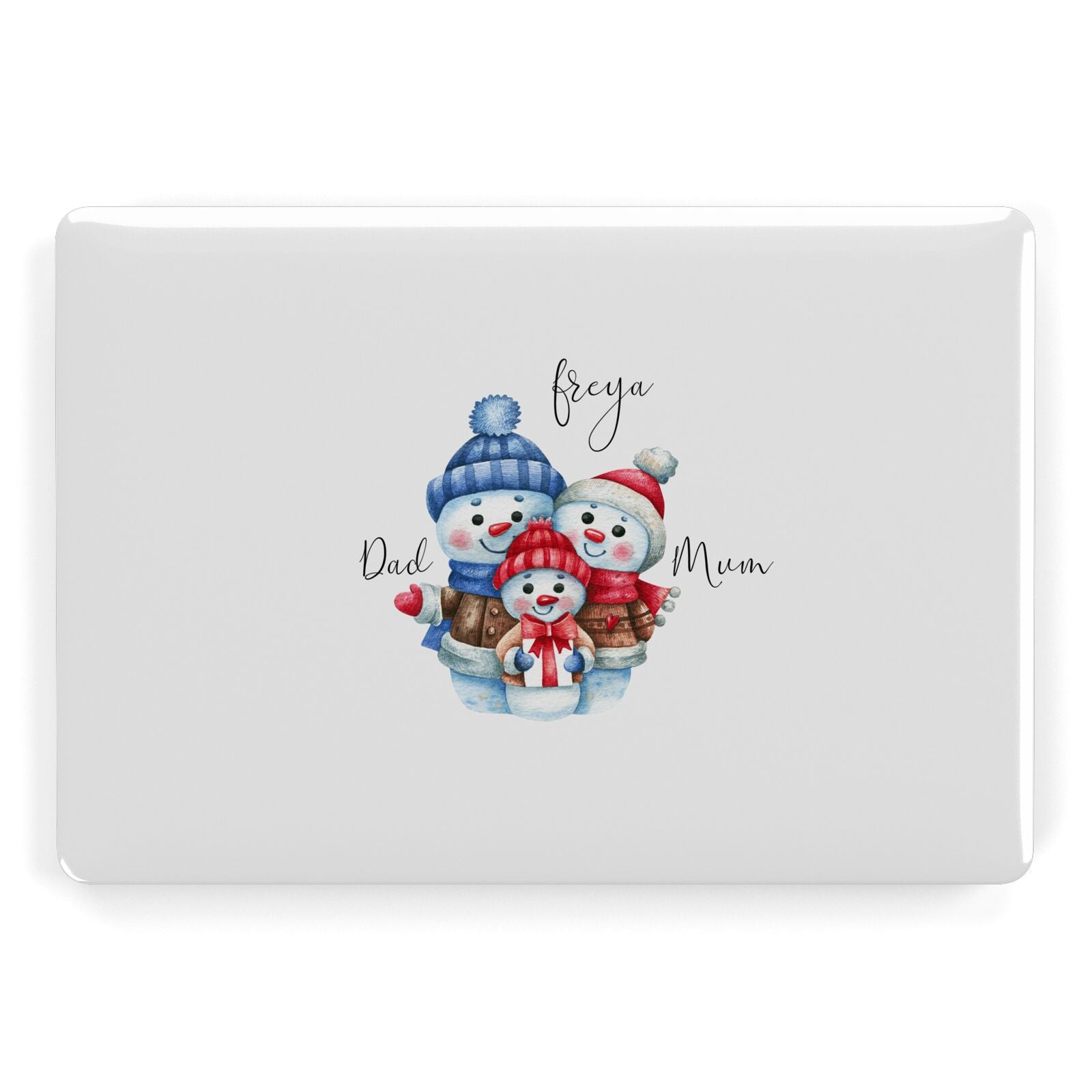 Custom Snowman Family Apple MacBook Case