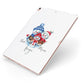 Custom Snowman Family Apple iPad Case on Rose Gold iPad Side View