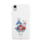 Custom Snowman Family Apple iPhone XR White 3D Tough Case