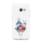 Custom Snowman Family Samsung Galaxy A3 2017 Case on gold phone