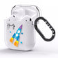 Custom Space Rocket AirPods Clear Case Side Image