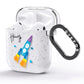 Custom Space Rocket AirPods Glitter Case Side Image