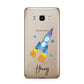 Custom Space Rocket Samsung Galaxy J7 2016 Case on gold phone