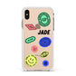 Custom Stickers Apple iPhone Xs Max Impact Case White Edge on Gold Phone