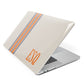 Custom Striped Initials Apple MacBook Case Side View