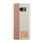 Custom Striped Initials Samsung Galaxy Case