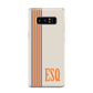 Custom Striped Initials Samsung Galaxy Note 8 Case