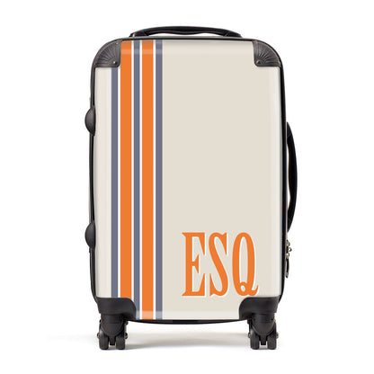 Custom Striped Initials Suitcase