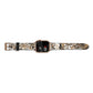 Custom Tan Snakeskin Apple Watch Strap Size 38mm Landscape Image Gold Hardware