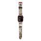 Custom Tan Snakeskin Apple Watch Strap Size 38mm with Red Hardware