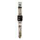 Custom Tan Snakeskin Apple Watch Strap Size 38mm with Silver Hardware