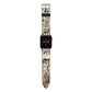 Custom Tan Snakeskin Apple Watch Strap with Silver Hardware
