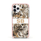 Custom Tan Snakeskin Apple iPhone 11 Pro in Silver with Pink Impact Case