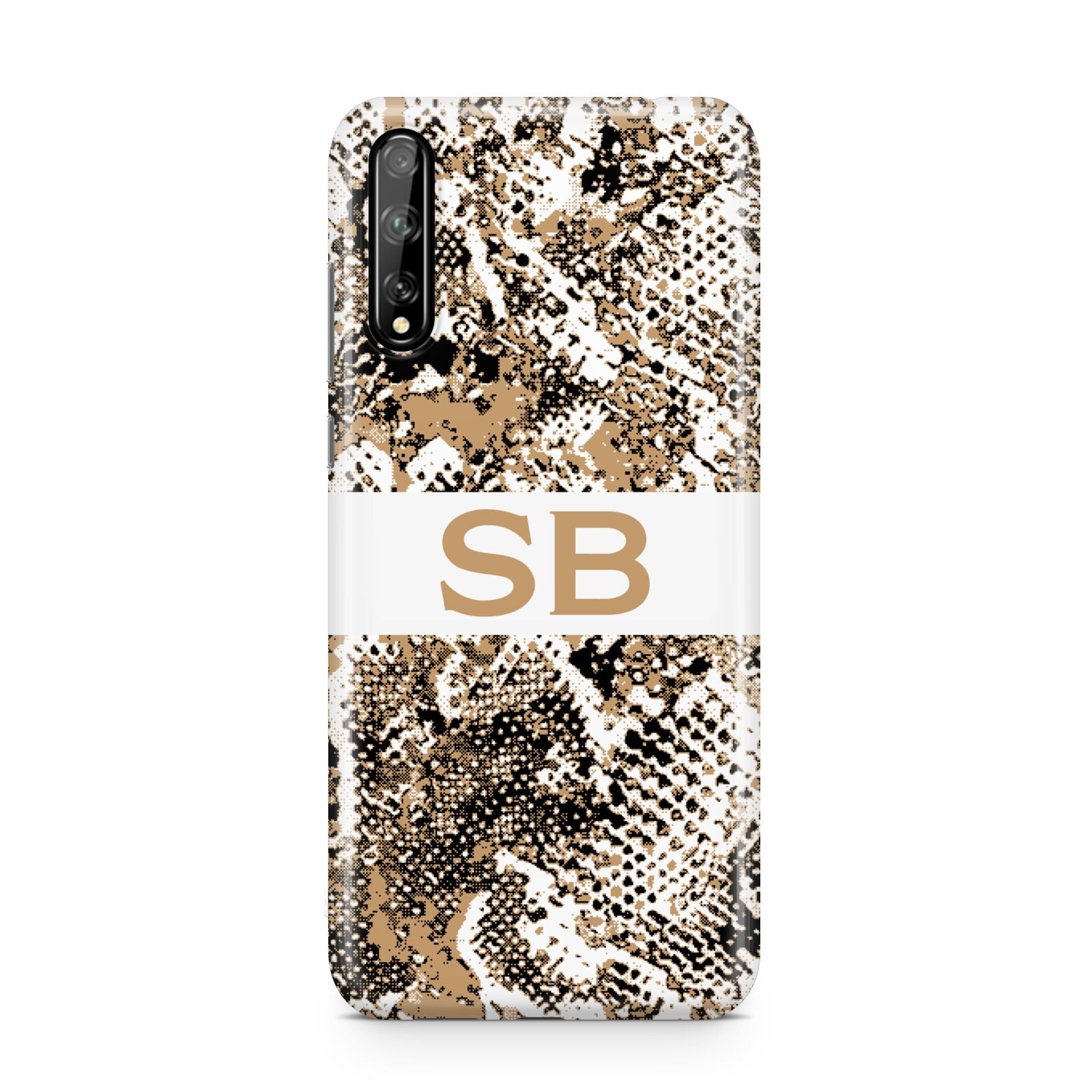 Custom Tan Snakeskin Huawei Enjoy 10s Phone Case