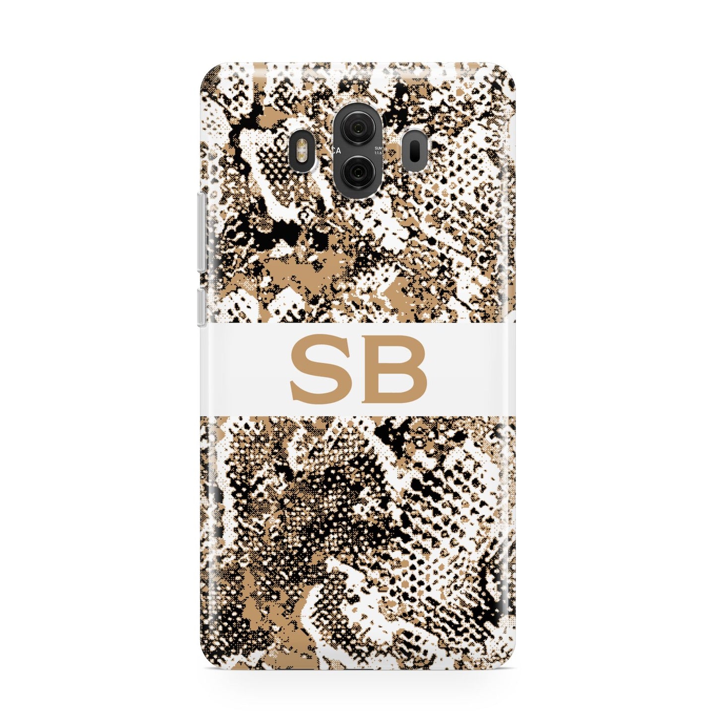 Custom Tan Snakeskin Huawei Mate 10 Protective Phone Case