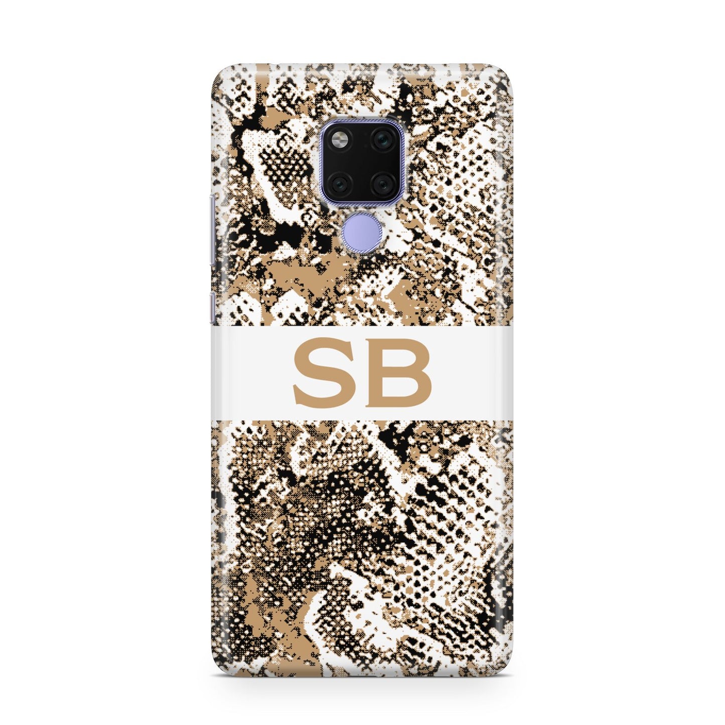 Custom Tan Snakeskin Huawei Mate 20X Phone Case