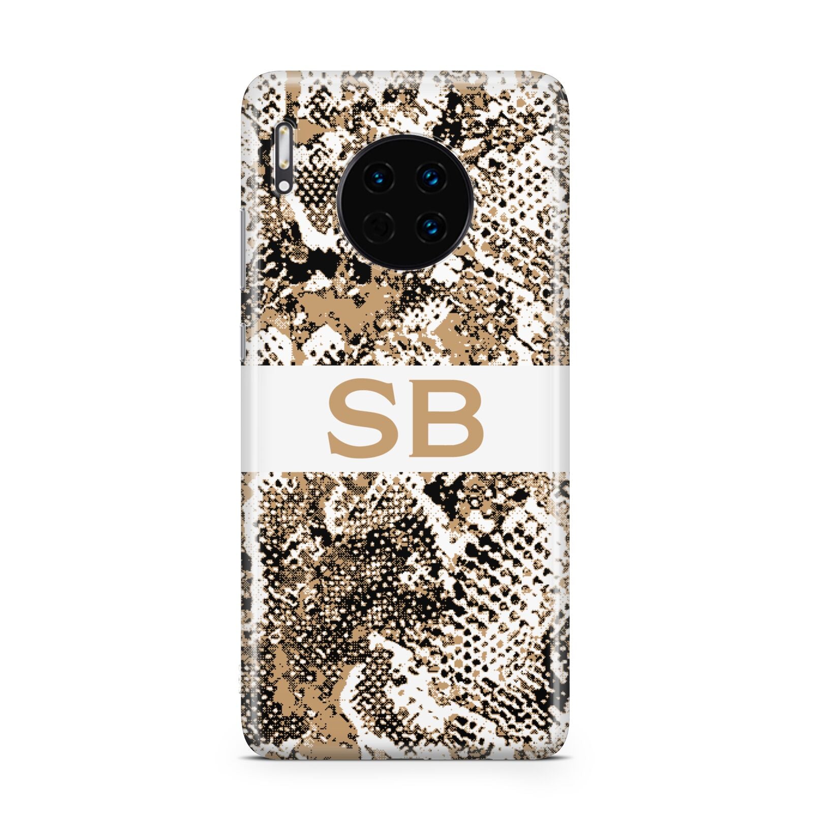 Custom Tan Snakeskin Huawei Mate 30