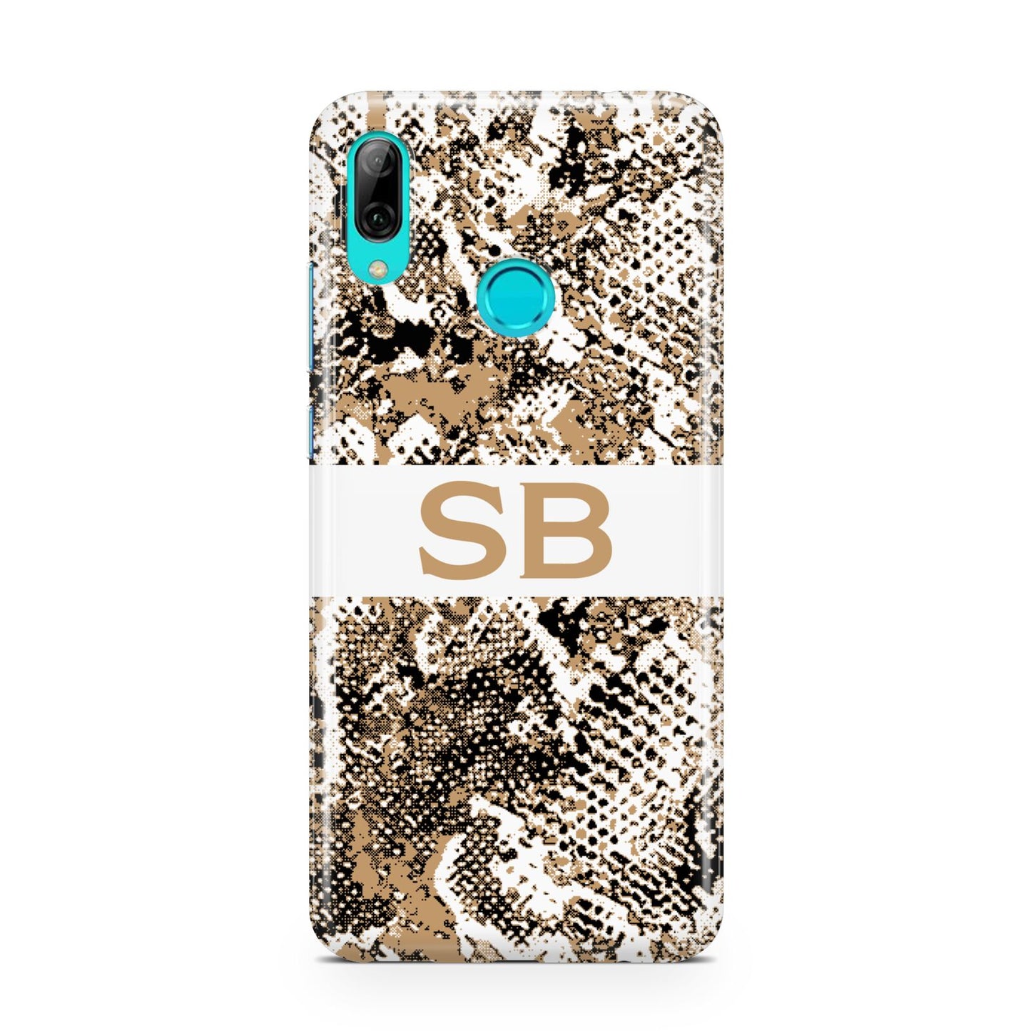 Custom Tan Snakeskin Huawei P Smart 2019 Case