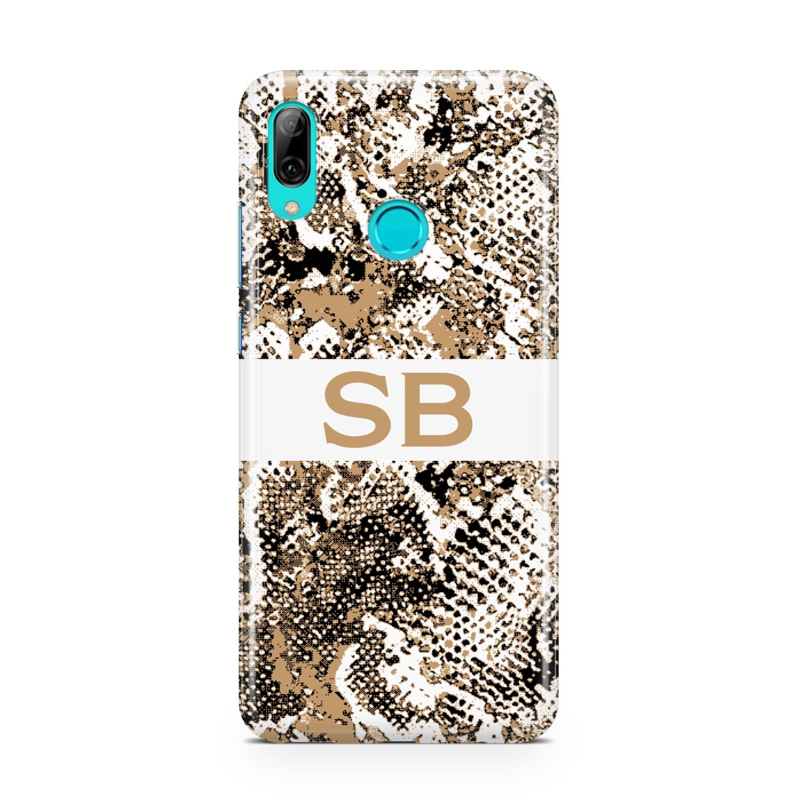 Custom Tan Snakeskin Huawei P Smart 2019 Case