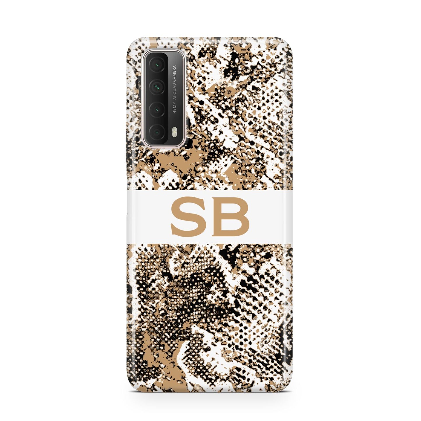 Custom Tan Snakeskin Huawei P Smart 2021