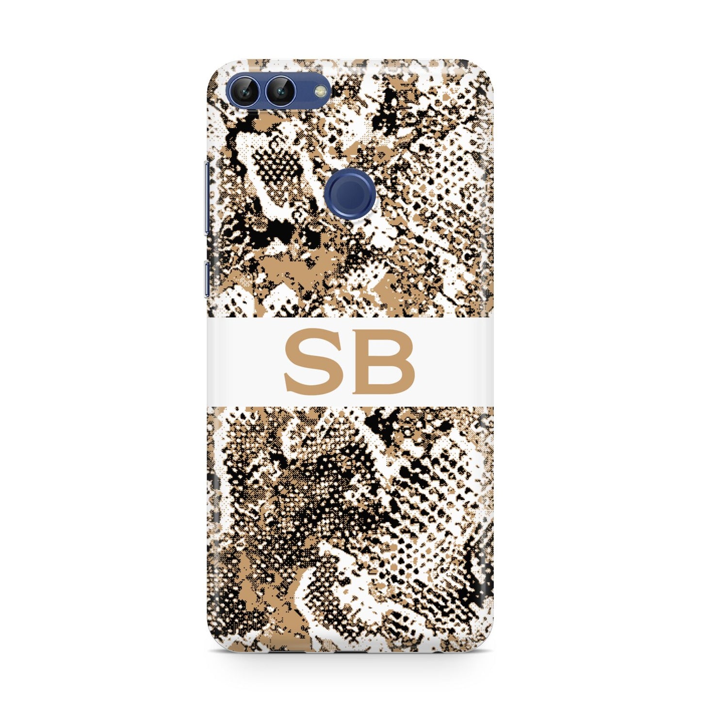 Custom Tan Snakeskin Huawei P Smart Case