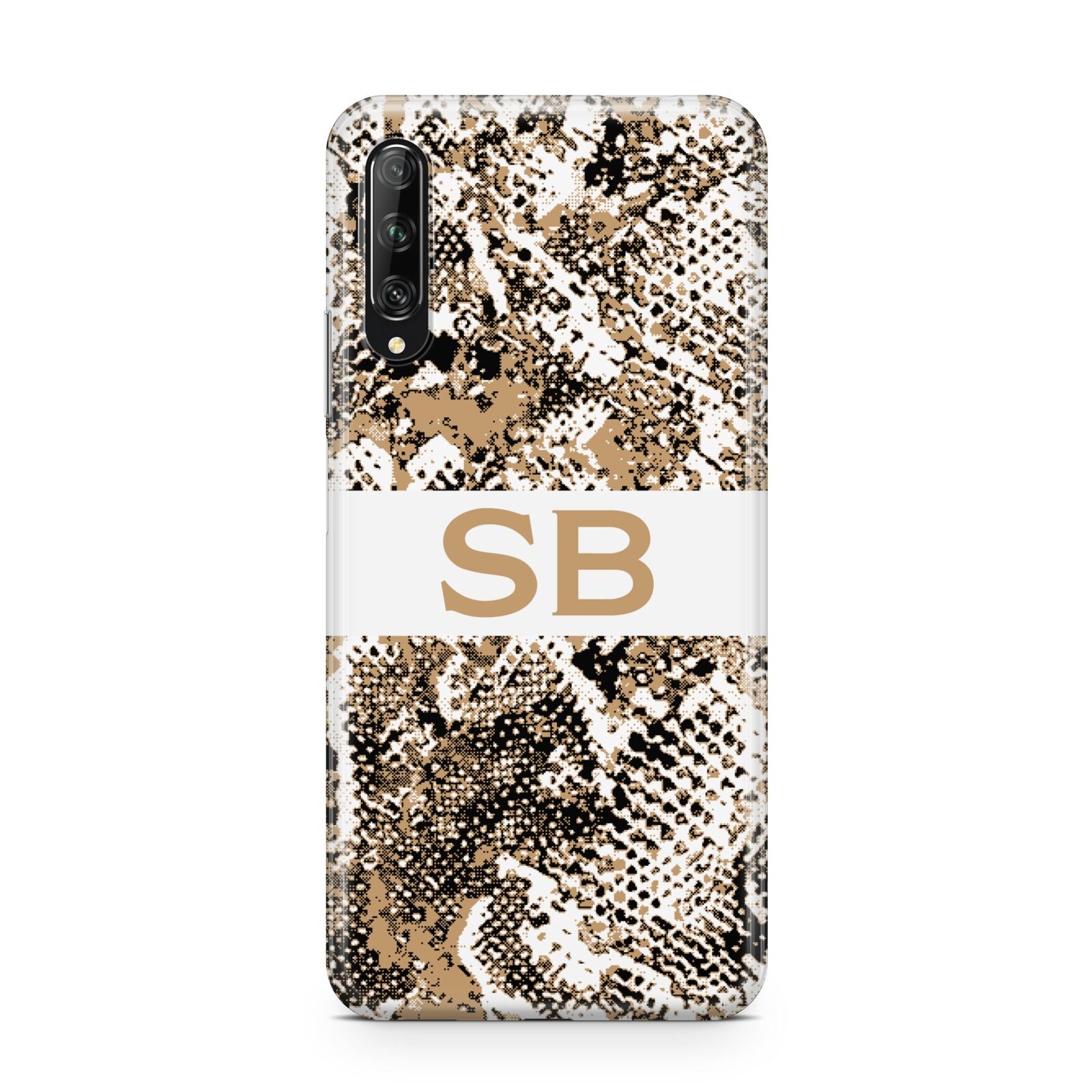 Custom Tan Snakeskin Huawei P Smart Pro 2019