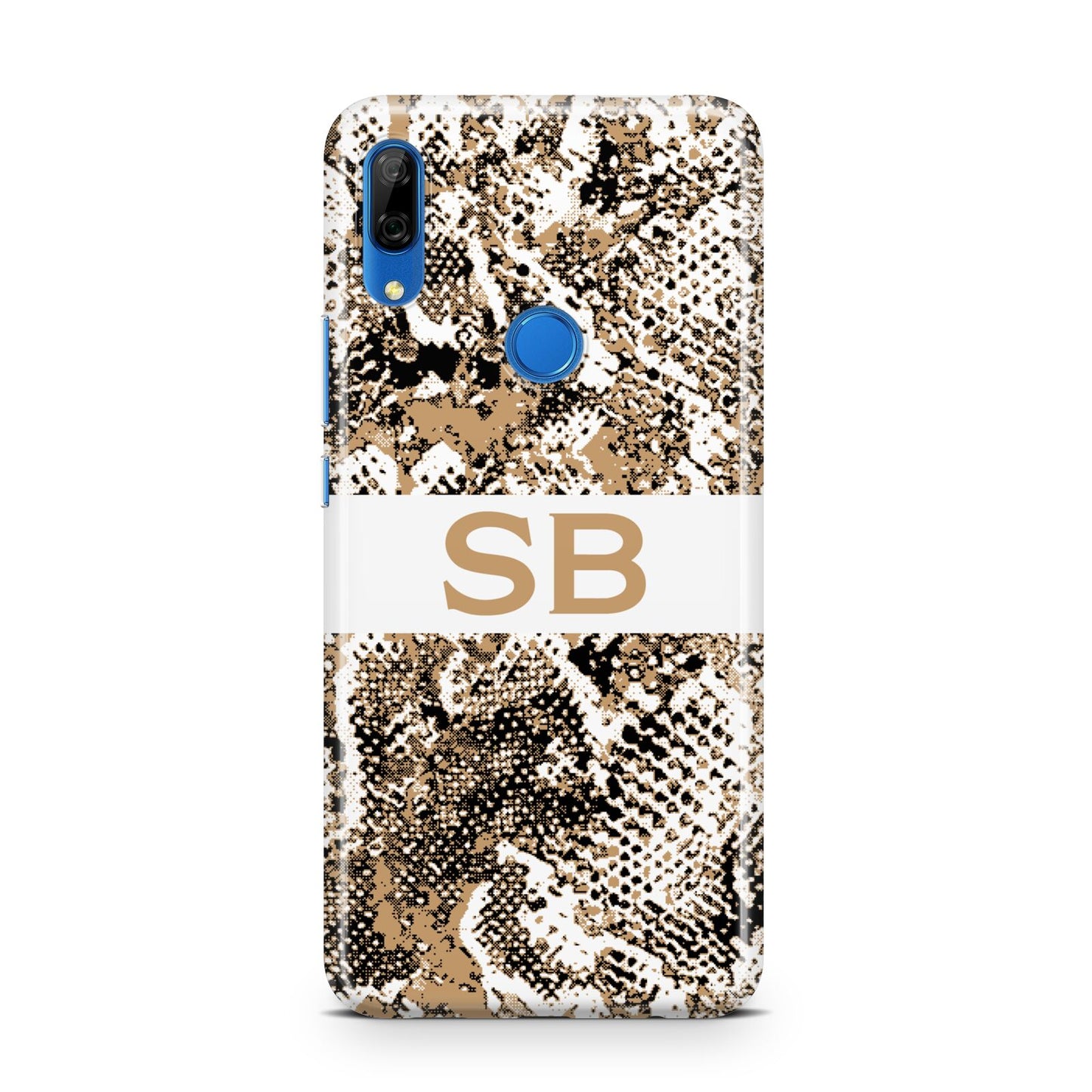 Custom Tan Snakeskin Huawei P Smart Z