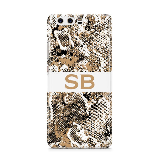 Custom Tan Snakeskin Huawei P10 Phone Case