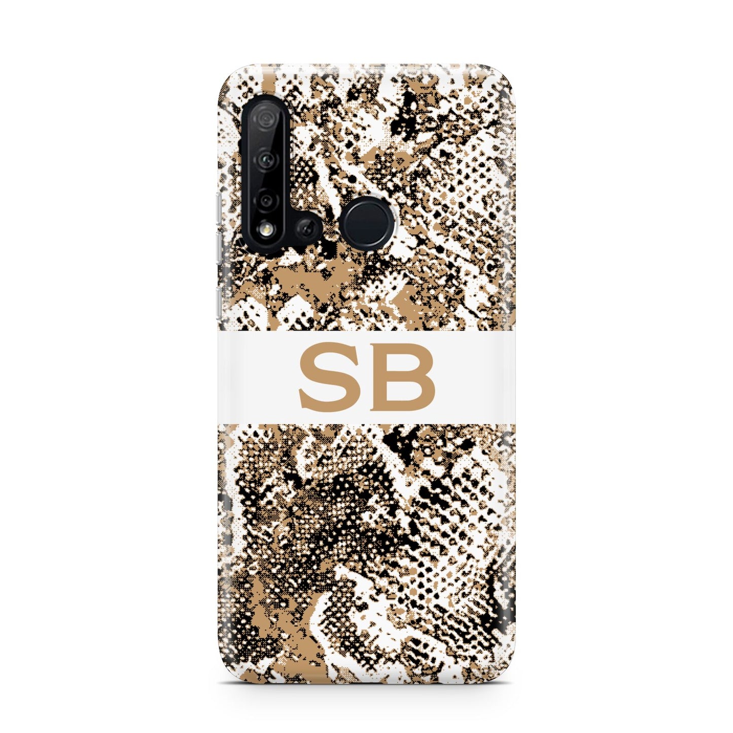 Custom Tan Snakeskin Huawei P20 Lite 5G Phone Case