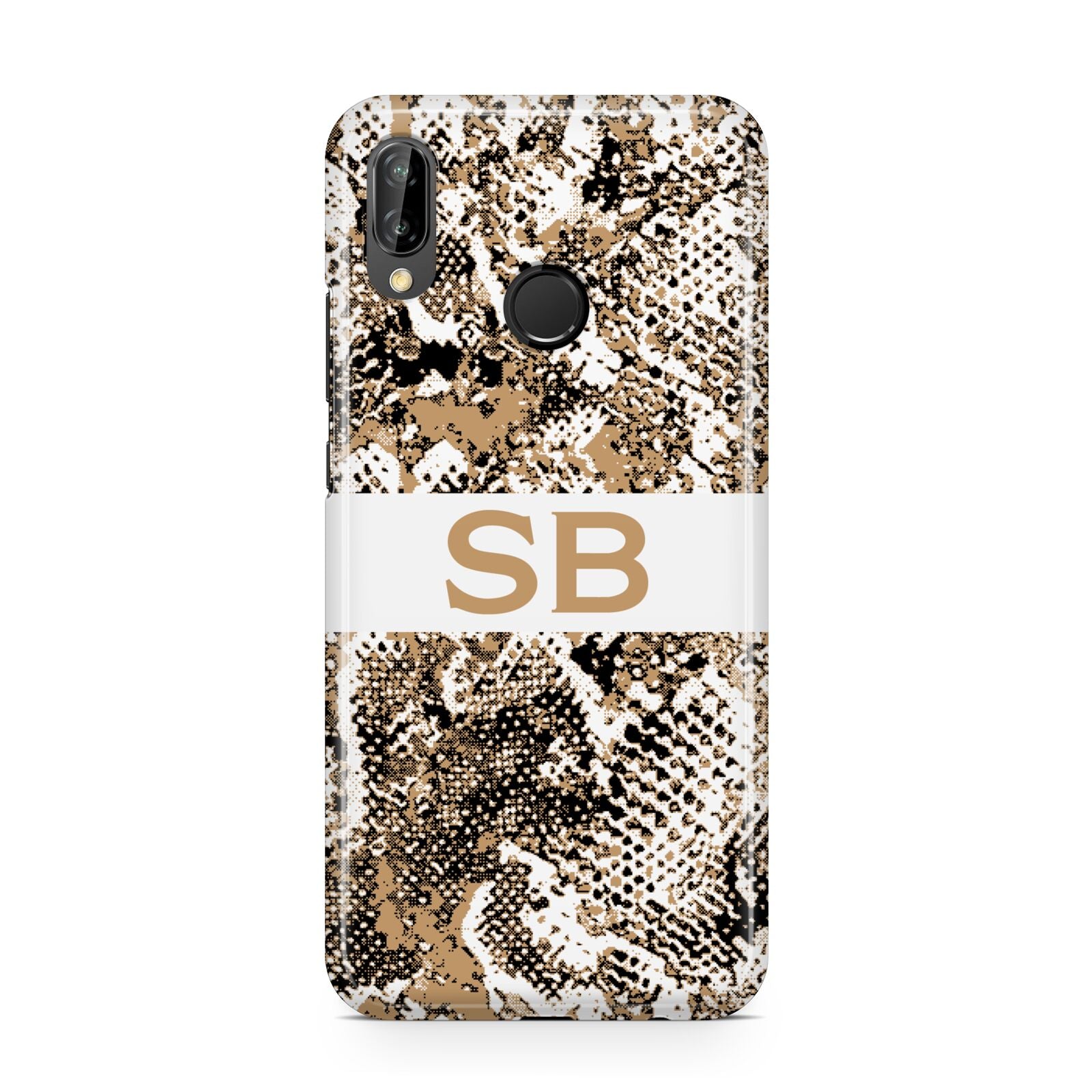 Custom Tan Snakeskin Huawei P20 Lite Phone Case