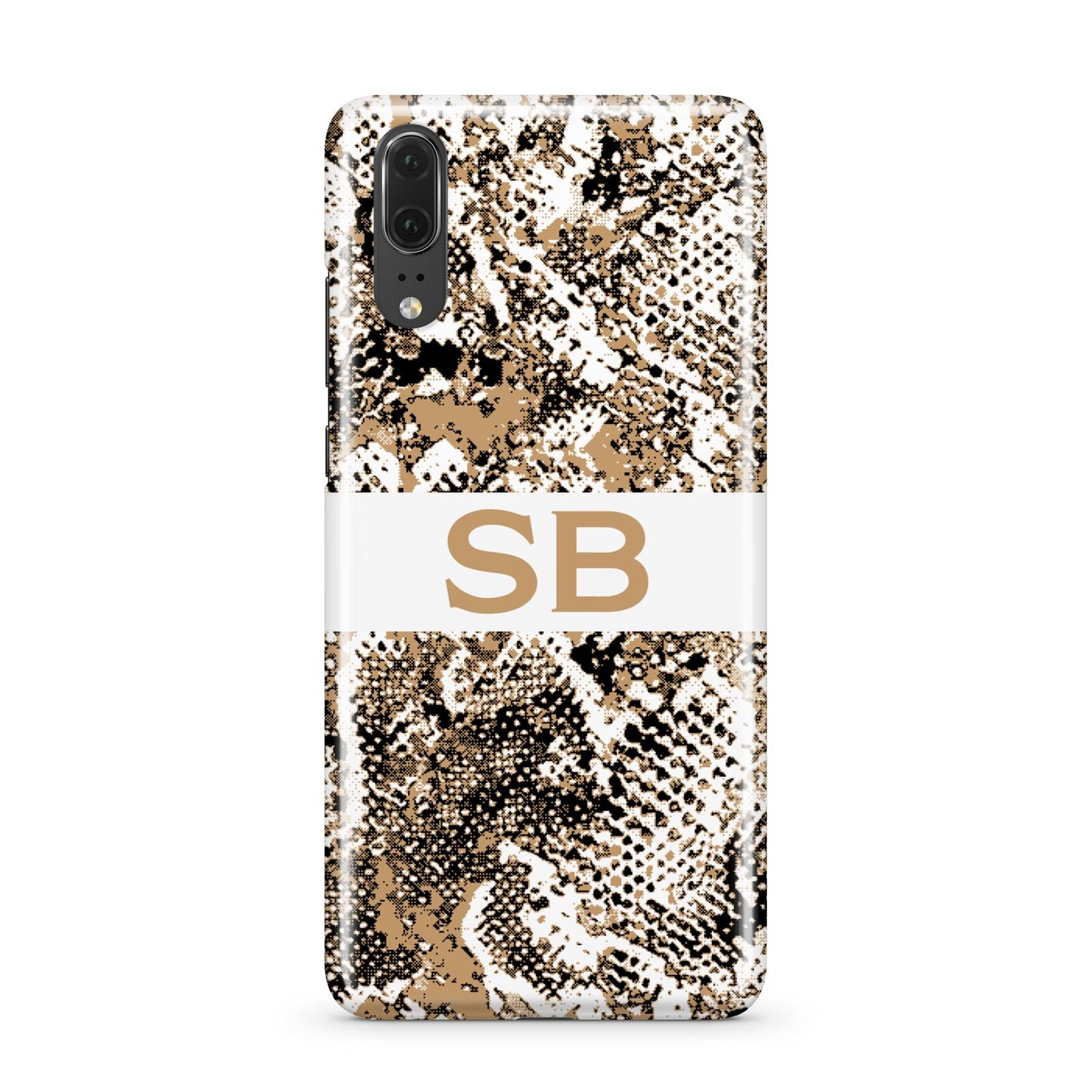 Custom Tan Snakeskin Huawei P20 Phone Case
