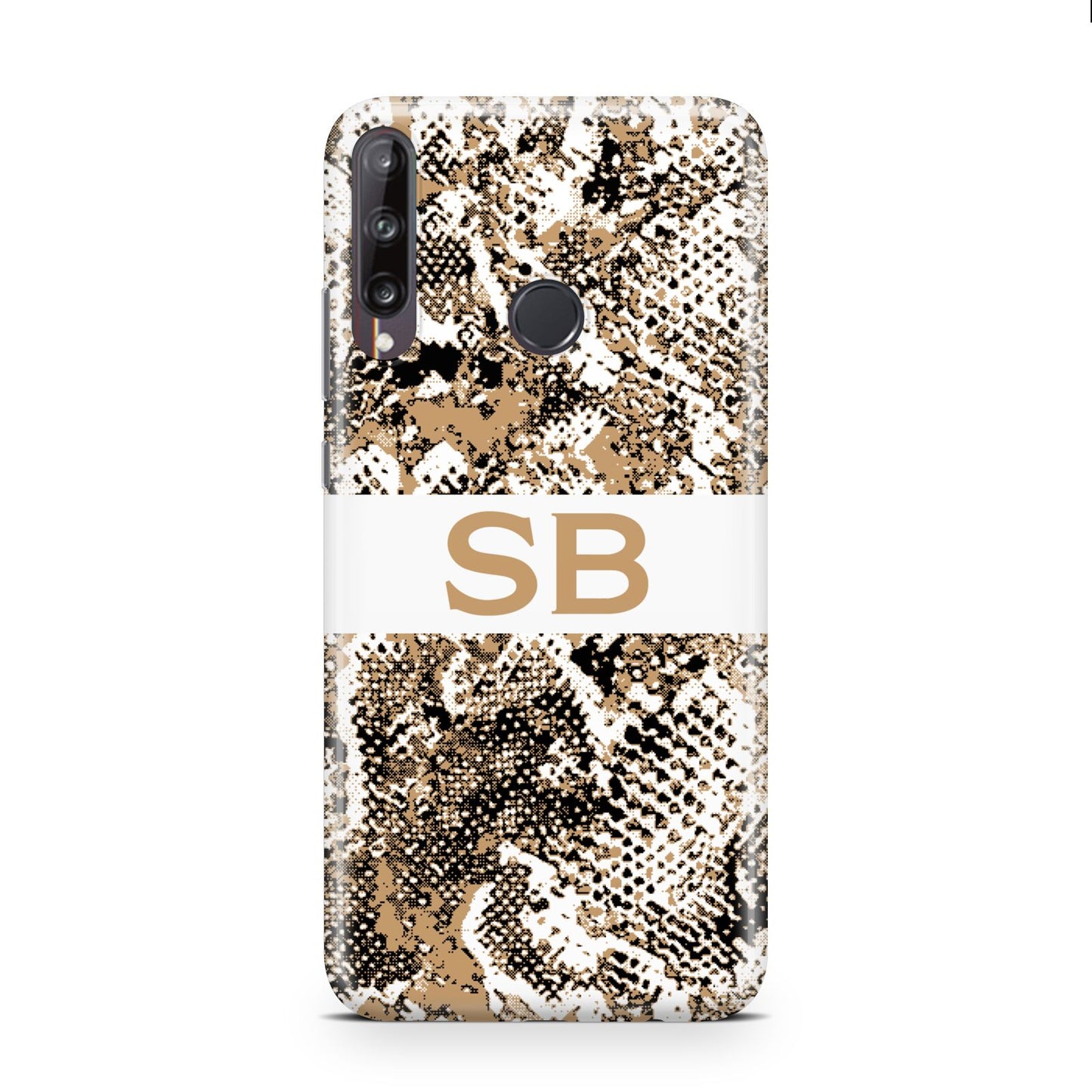 Custom Tan Snakeskin Huawei P40 Lite E Phone Case