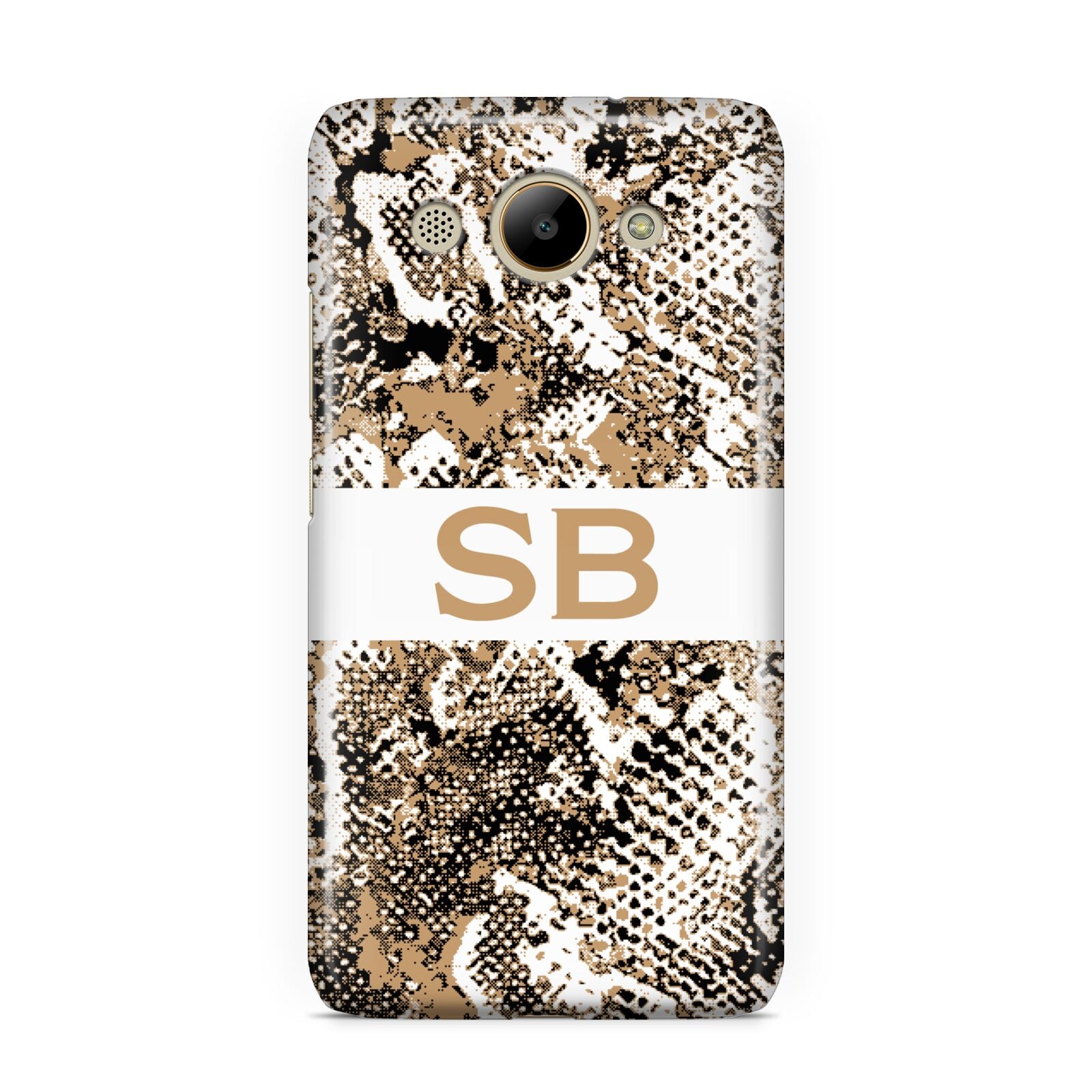 Custom Tan Snakeskin Huawei Y3 2017