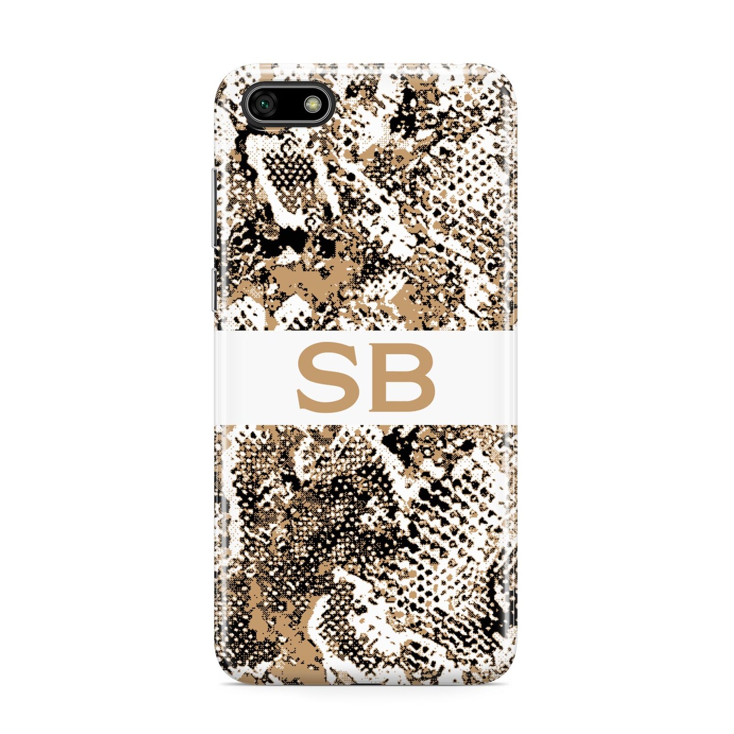 Custom Tan Snakeskin Huawei Y5 Prime 2018 Phone Case