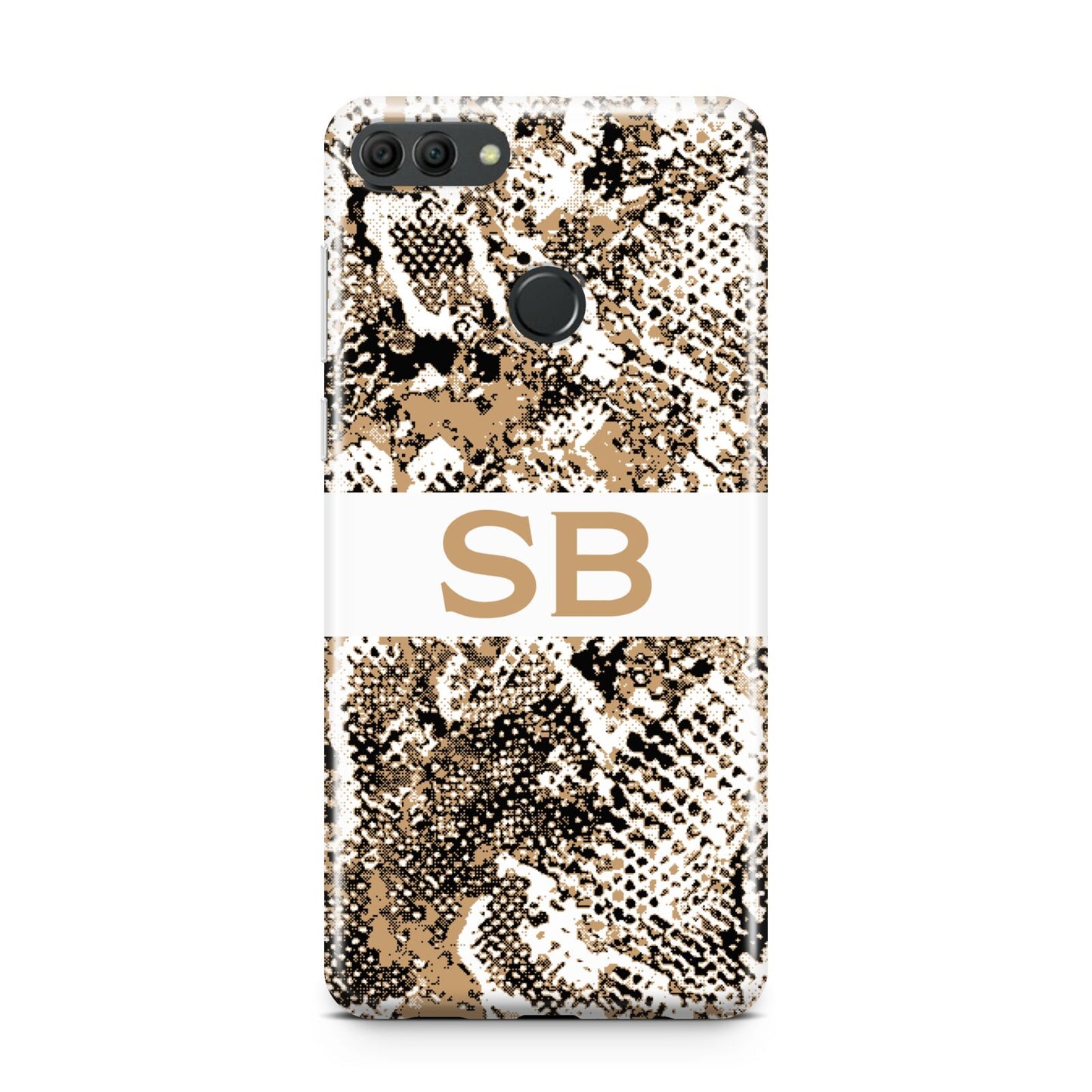 Custom Tan Snakeskin Huawei Y9 2018