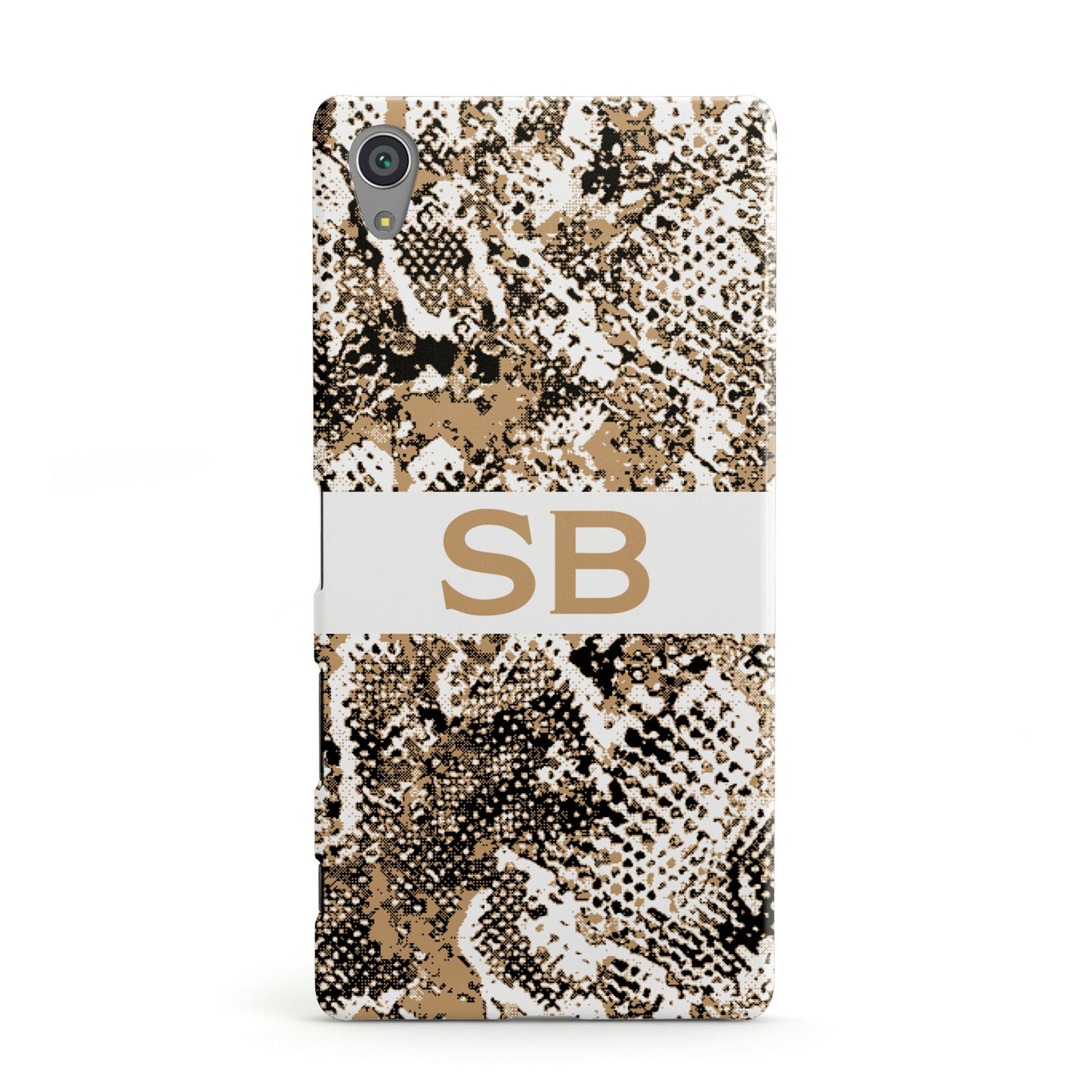 Custom Tan Snakeskin Sony Xperia Case