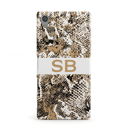 Custom Tan Snakeskin Sony Xperia Case