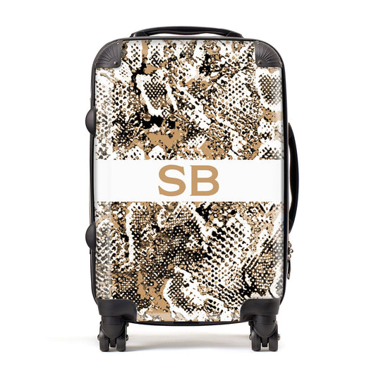 Custom Tan Snakeskin Suitcase