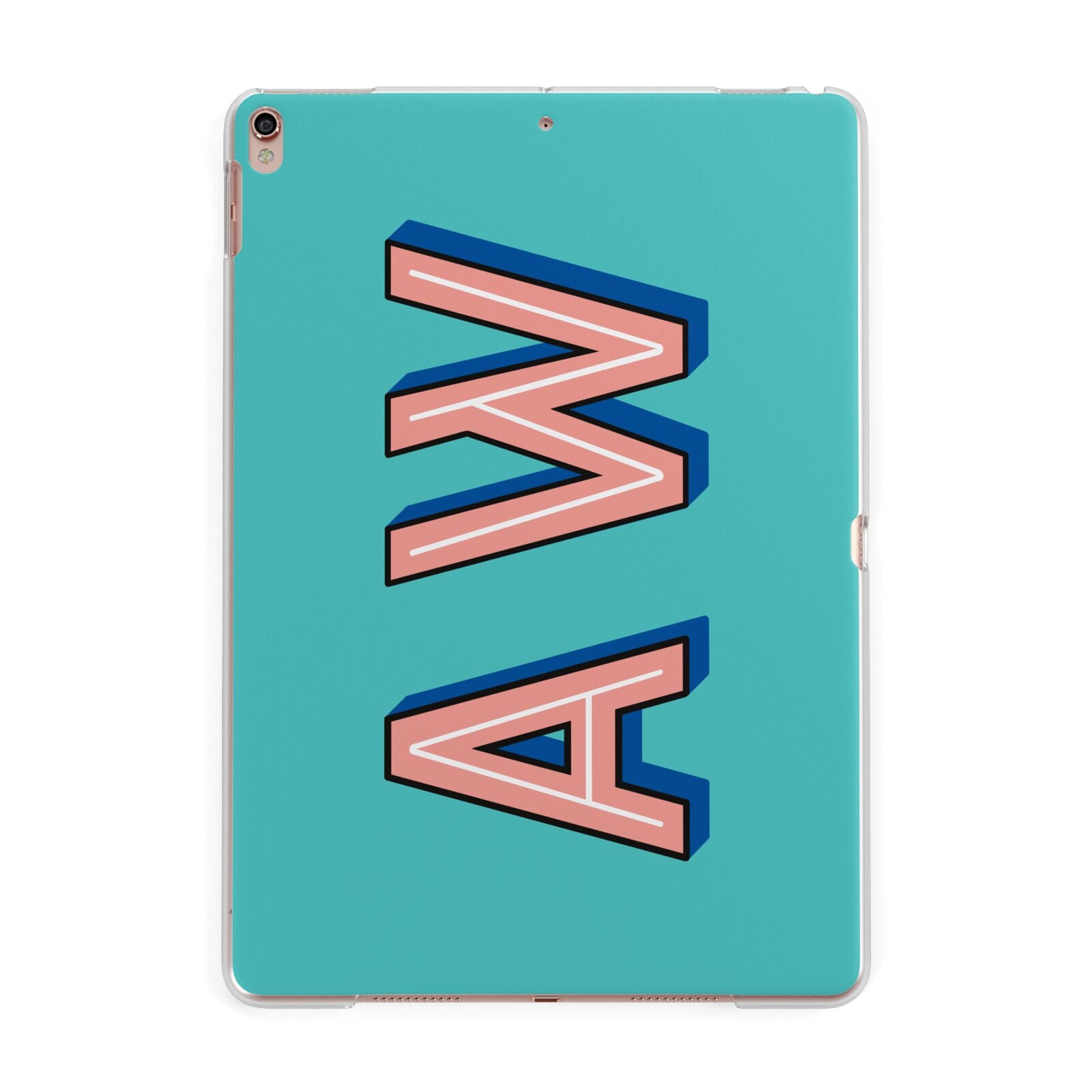 Custom Text Apple iPad Rose Gold Case