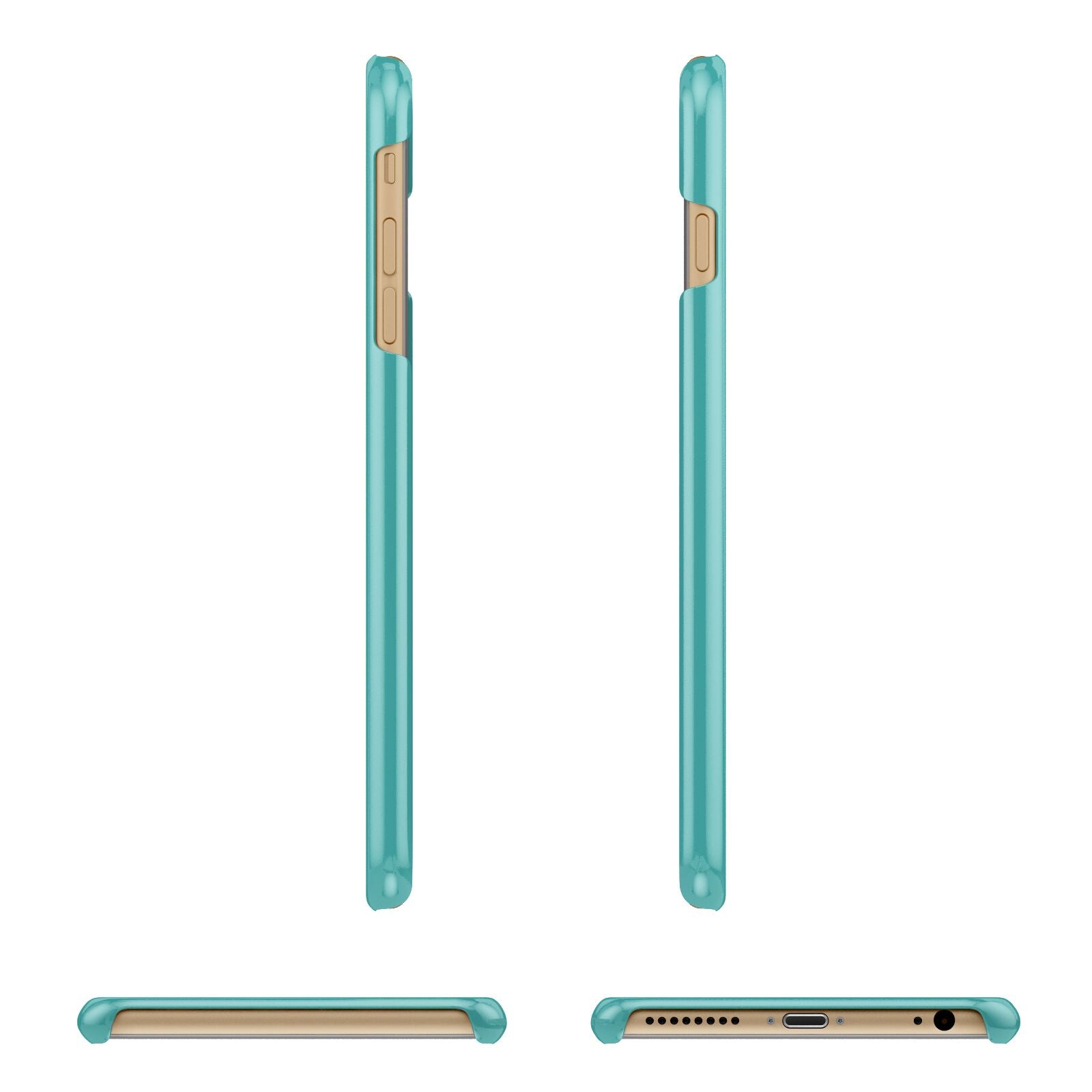 Custom Text Apple iPhone 6 Plus 3D Wrap Snap Case Angled Images