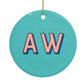 Custom Text Circle Decoration Back Image