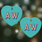 Custom Text Heart Decoration on Christmas Background