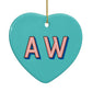 Custom Text Heart Decoration