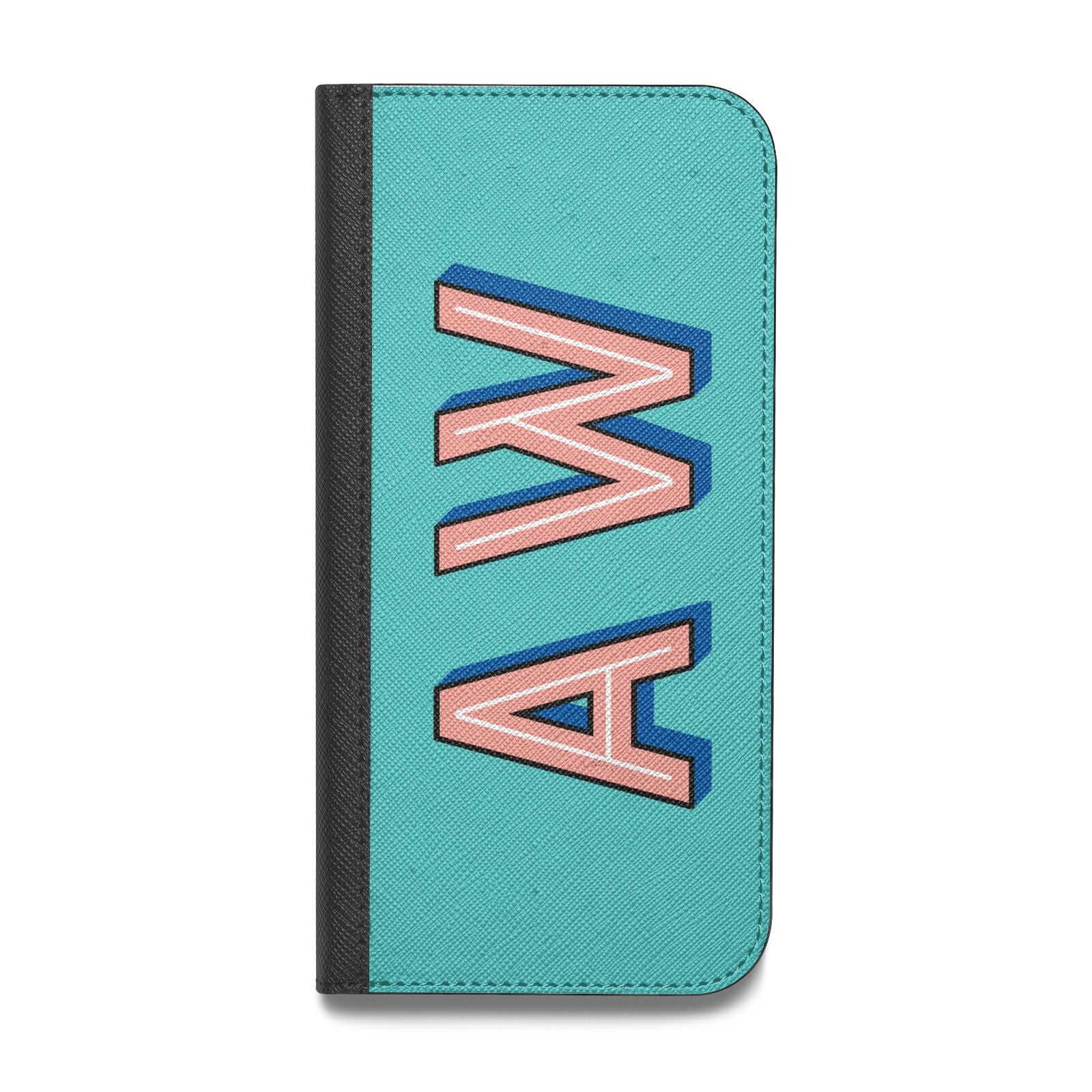 Custom Text Vegan Leather Flip Samsung Case