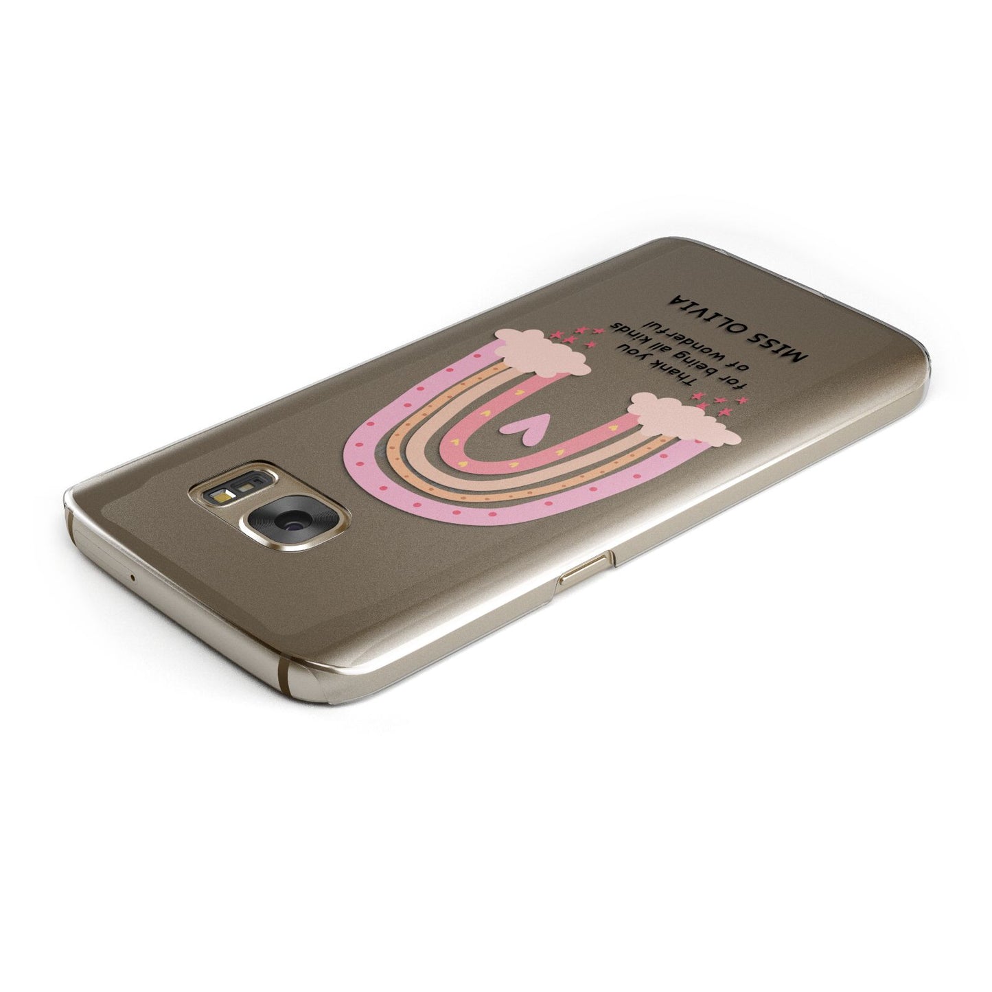 Custom Thank You Teacher Samsung Galaxy Case Top Cutout