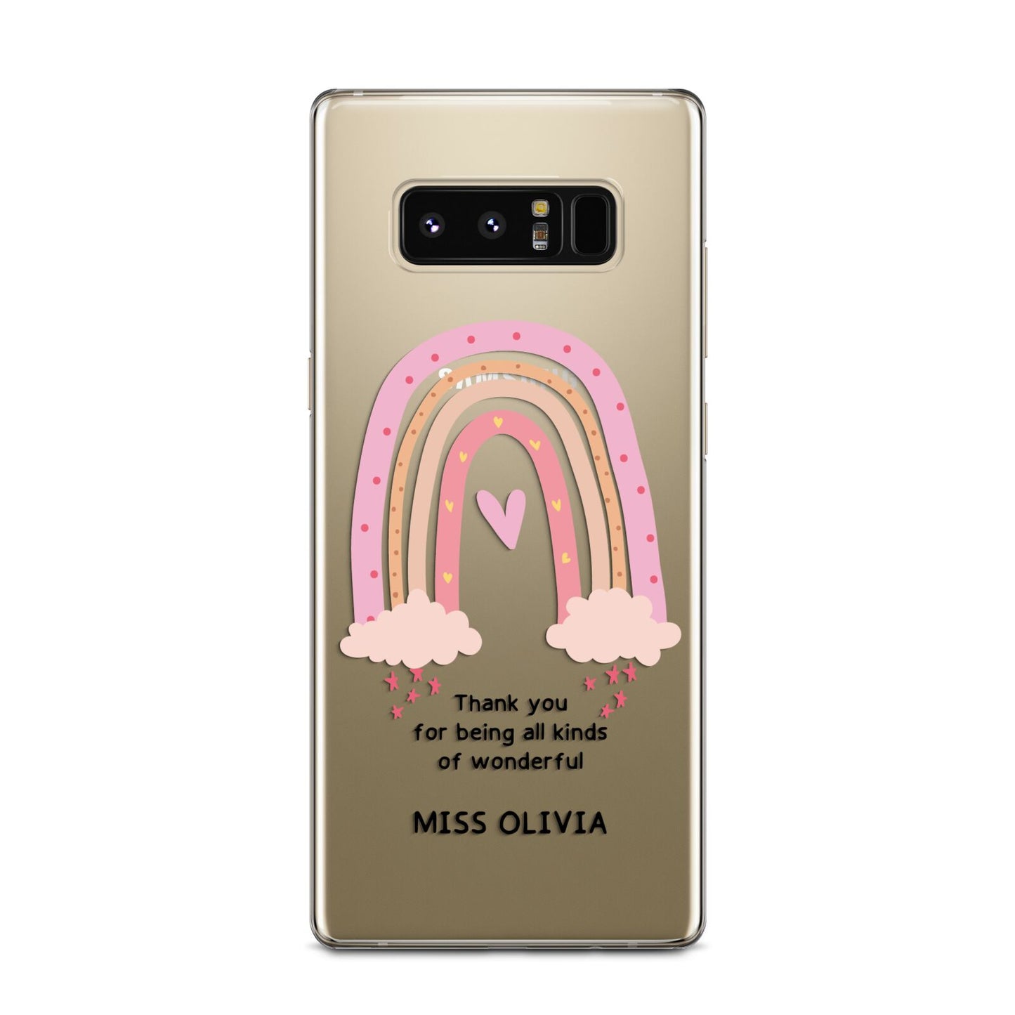 Custom Thank You Teacher Samsung Galaxy Note 8 Case