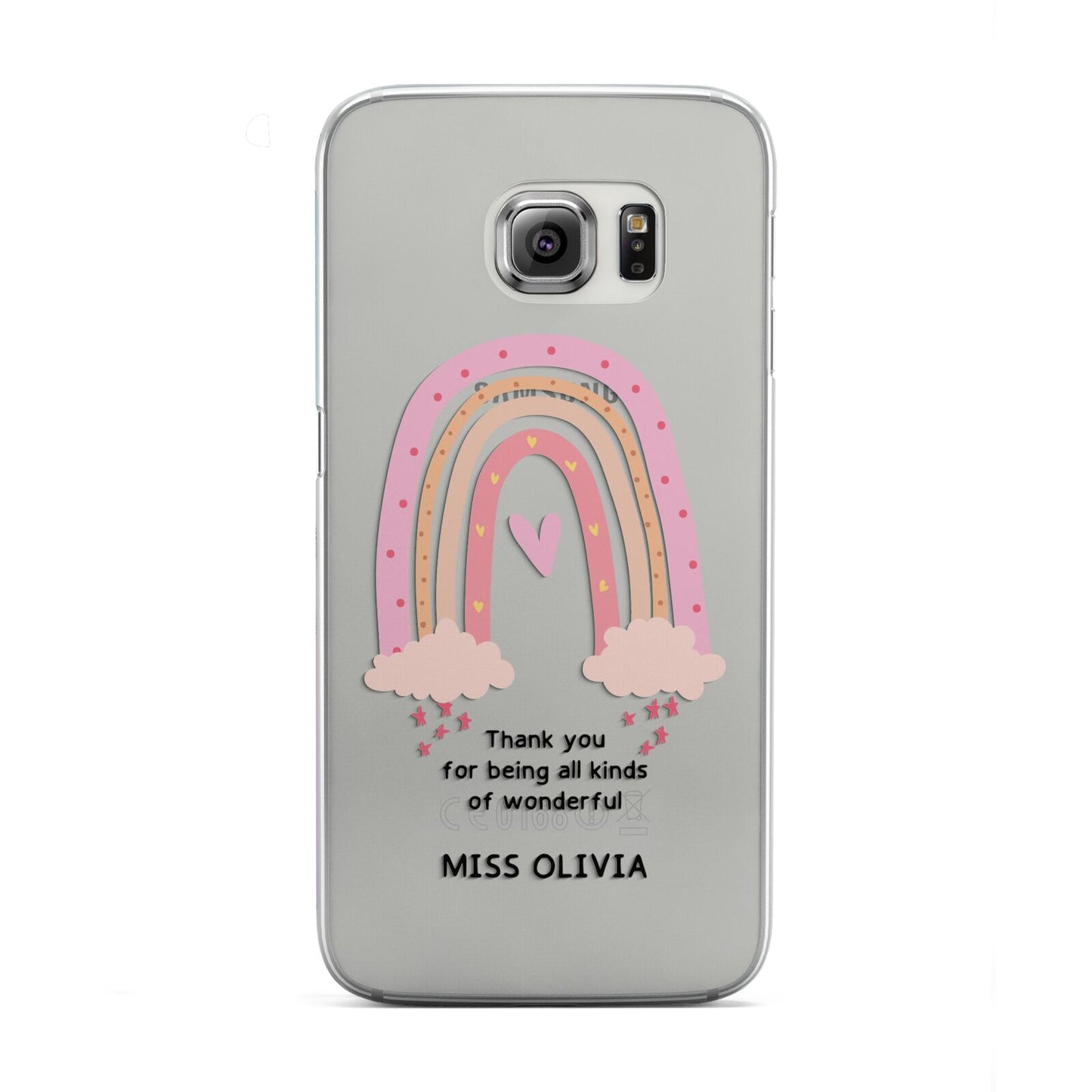 Custom Thank You Teacher Samsung Galaxy S6 Edge Case