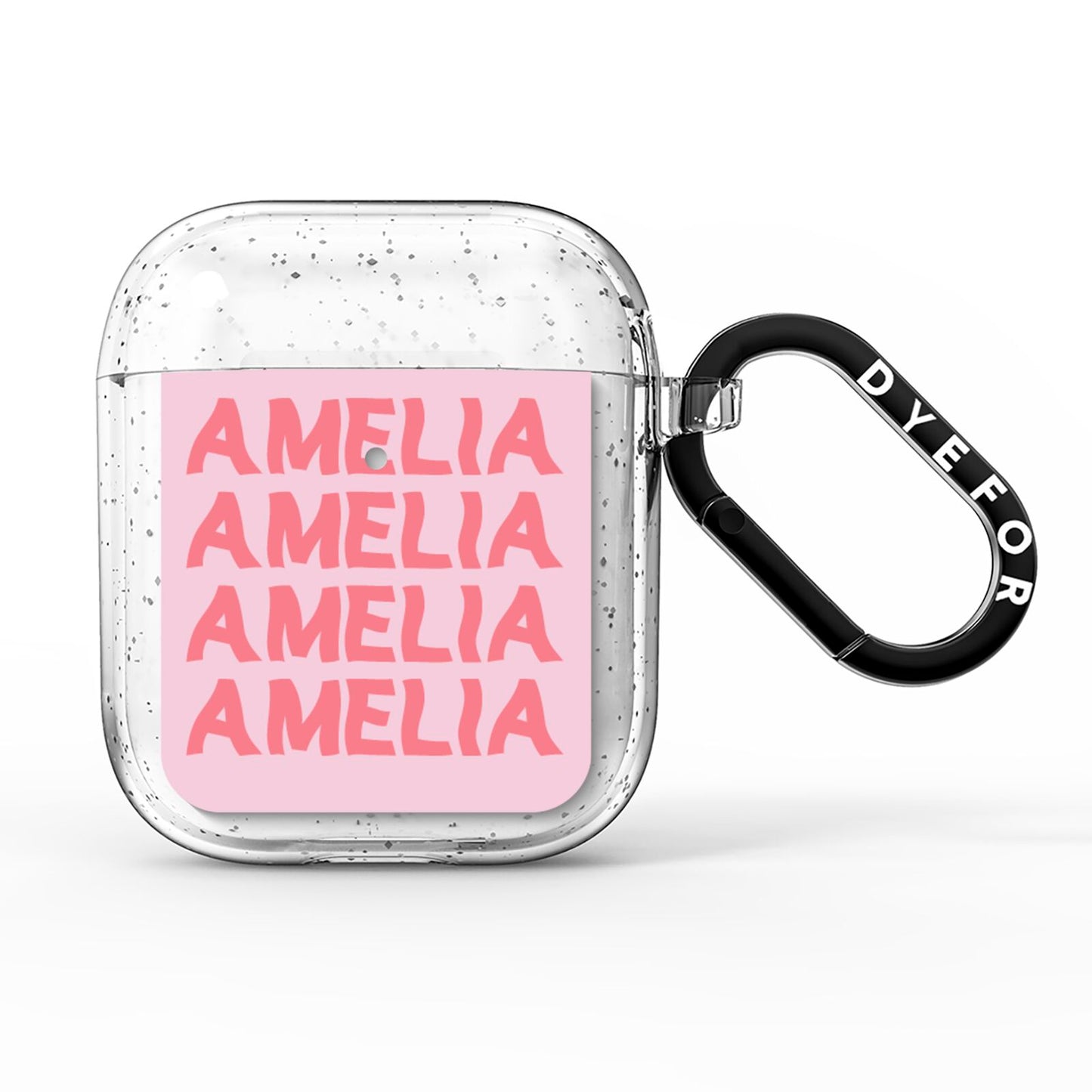 Custom Trippy Name AirPods Glitter Case